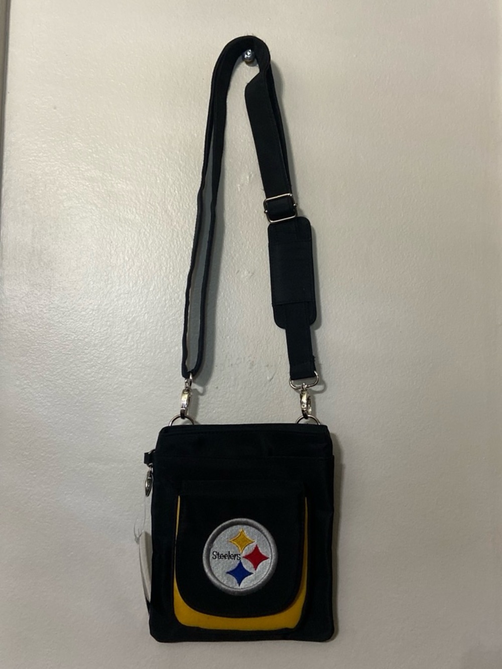NFL Black and Gold Messenger Bag with Team Crest